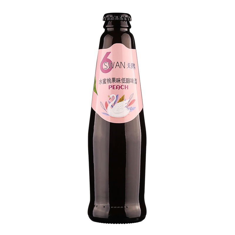 六只天鵝水蜜桃果味低醇啤酒270ml*24瓶