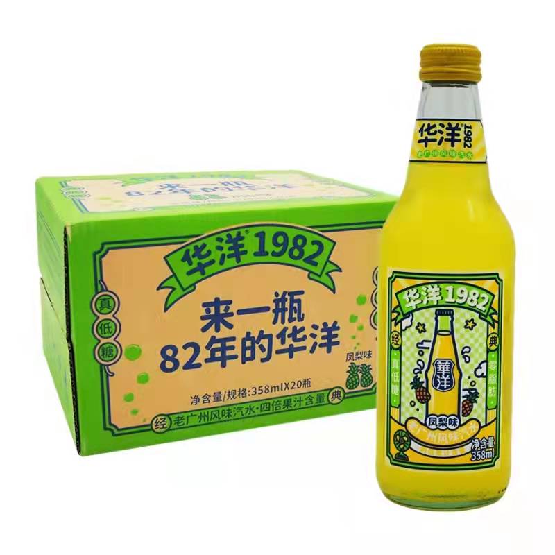 華洋1982鳳梨味混合果汁汽水358ml*20瓶