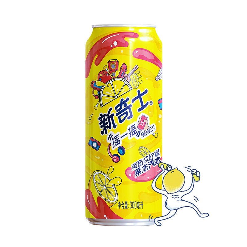 新奇士咸柠檬果冻汽水300ML*24罐