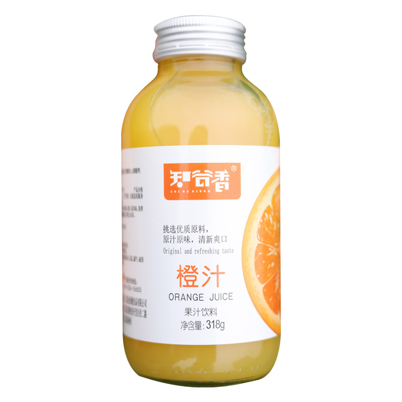 知谷香橙汁果汁饮料318g*15瓶