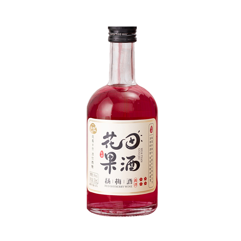 红动花田果酒杨梅酒(发酵酒)350ml*12瓶