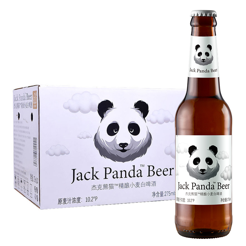 杰克熊猫精酿小麦白啤酒275ml24瓶